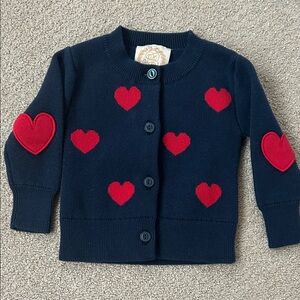 VGUC Beaufort Bonnet navy heart cardigan